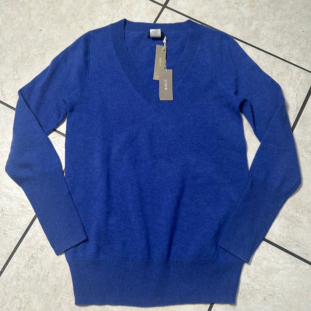 NWT J. Crew 100% Cashmere Women’s V Neck Sweater